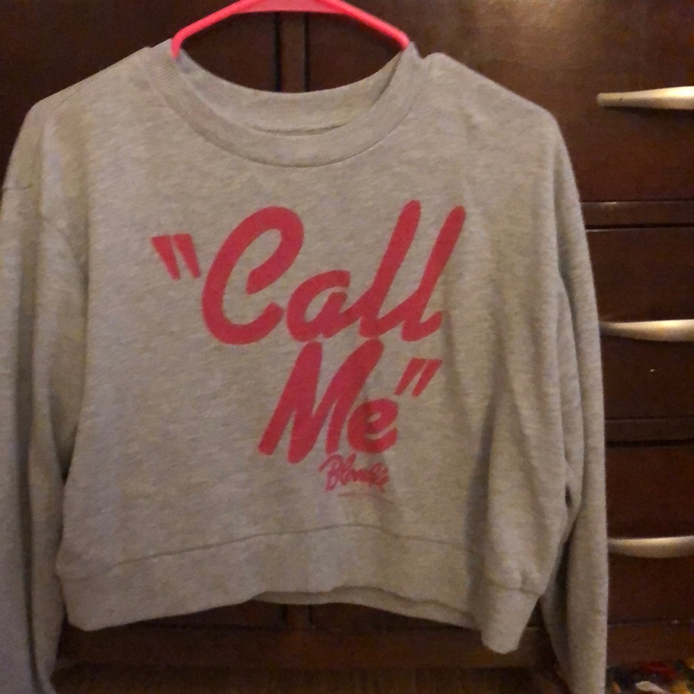 A cropped sweatshirt